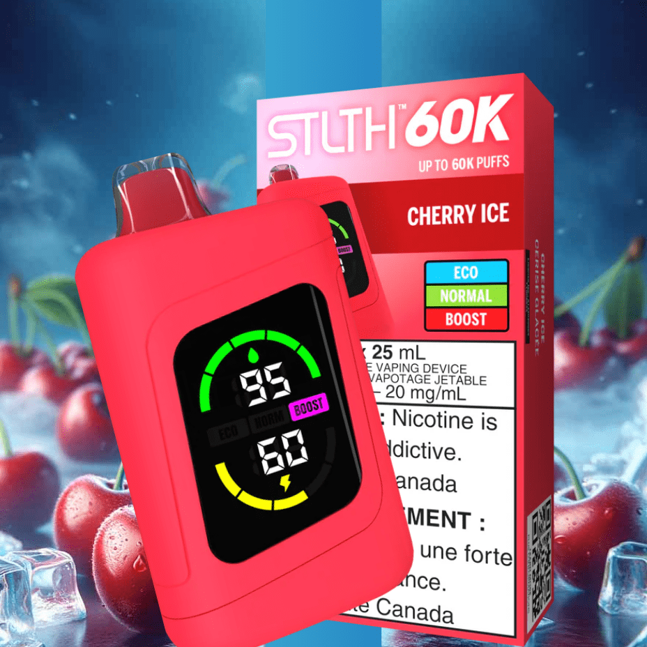 STLTH 60k Disposable Vape-Cherry Ice Airdrie Vape SuperStore and Bong Shop Alberta Canada