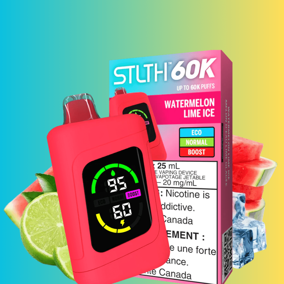 STLTH 60k Disposable Vape-Watermelon Lime Ice Airdrie Vape SuperStore and Bong Shop Alberta Canada