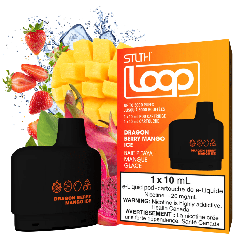 STLTH Loop Pods-Dragon Berry Mango Ice 20mg / 5000Puffs Airdrie Vape SuperStore and Bong Shop Alberta Canada