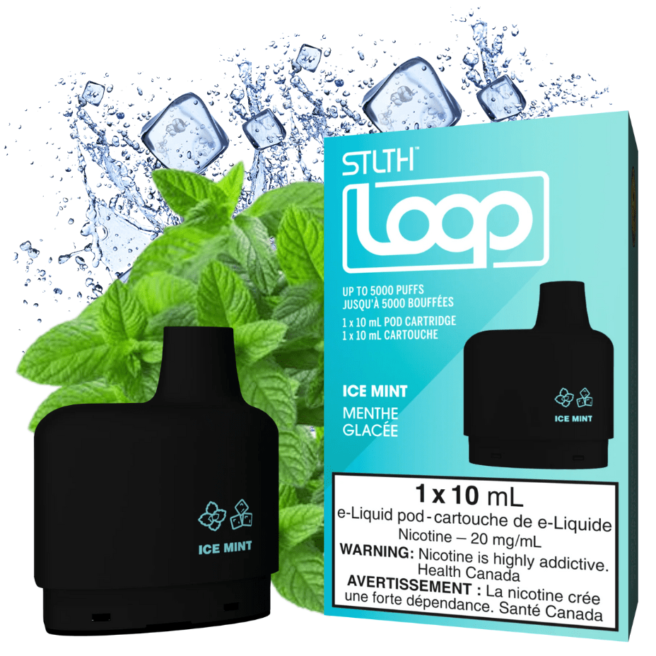 STLTH Loop Pods-Ice Mint 20mg / 5000Puffs Airdrie Vape SuperStore and Bong Shop Alberta Canada