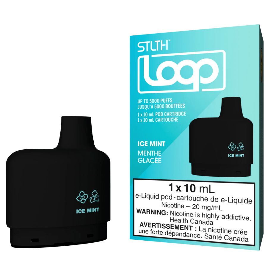 STLTH Loop Pods-Ice Mint 20mg / 5000Puffs Airdrie Vape SuperStore and Bong Shop Alberta Canada