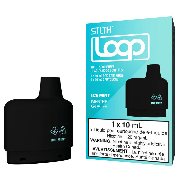 STLTH Loop Pods-Ice Mint 20mg / 5000Puffs Airdrie Vape SuperStore and Bong Shop Alberta Canada