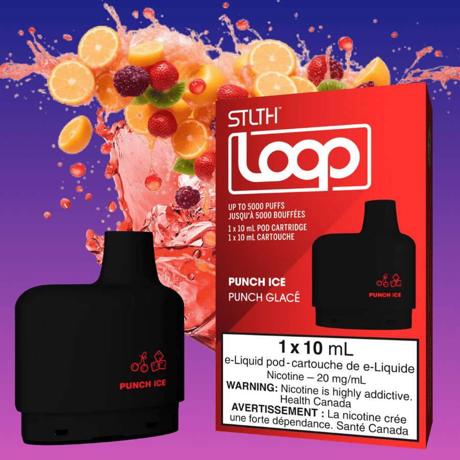 STLTH Loop Pods-Punch Ice 20mg / 5000Puffs Airdrie Vape SuperStore and Bong Shop Alberta Canada