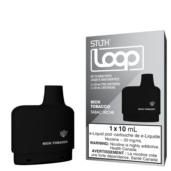 STLTH Loop Pods-Rich Tobacco 20mg / 5000Puffs Airdrie Vape SuperStore and Bong Shop Alberta Canada