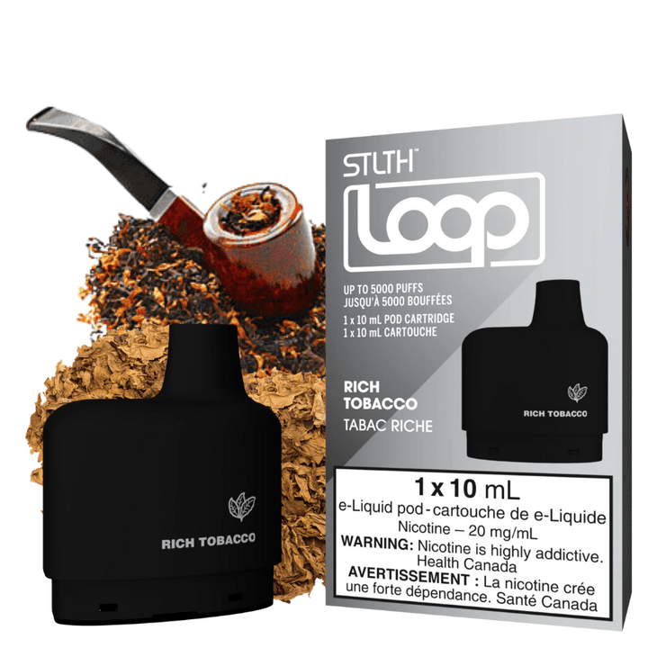 STLTH Loop Pods-Rich Tobacco 20mg / 5000Puffs Airdrie Vape SuperStore and Bong Shop Alberta Canada