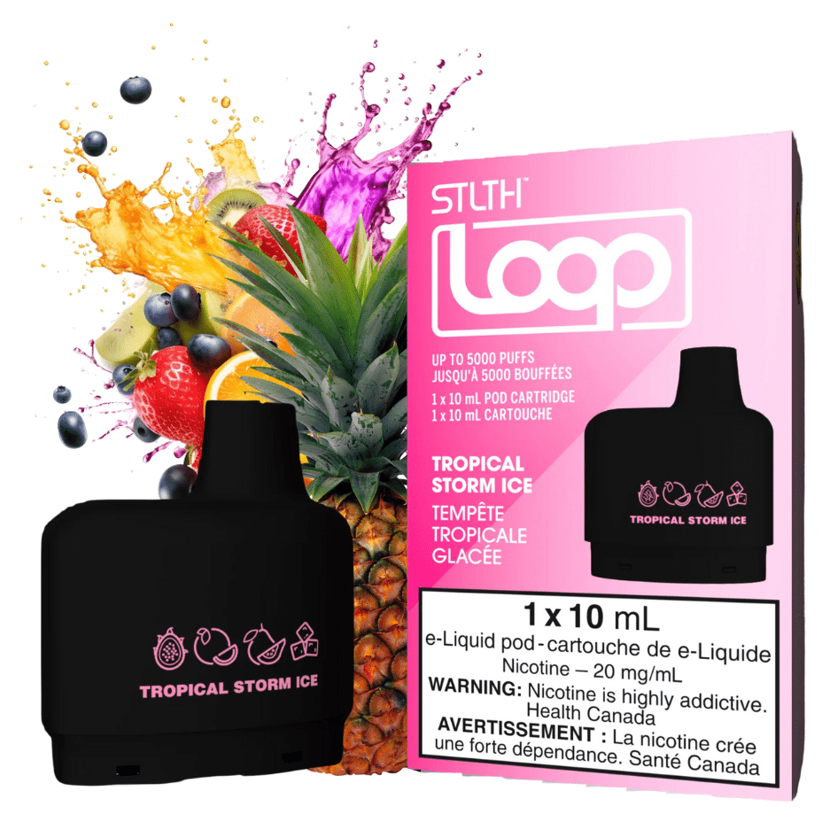 STLTH Loop Pods-Tropical Storm Ice 20mg / 5000Puffs Airdrie Vape SuperStore and Bong Shop Alberta Canada