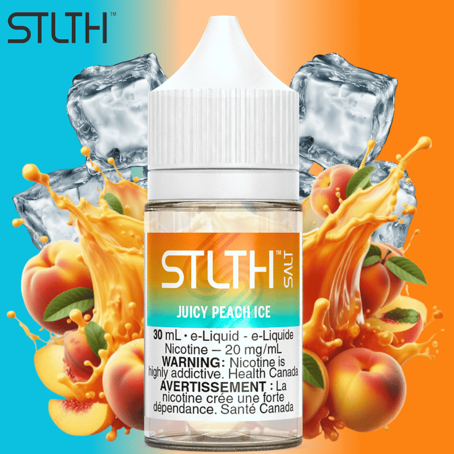 STLTH Salt - Juicy Peach Ice 30mL / 20mg Airdrie Vape SuperStore and Bong Shop Alberta Canada