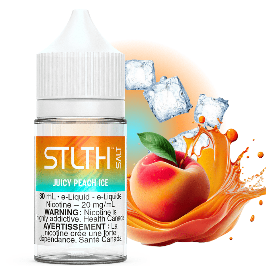 STLTH Salt - Juicy Peach Ice 30mL / 20mg Airdrie Vape SuperStore and Bong Shop Alberta Canada