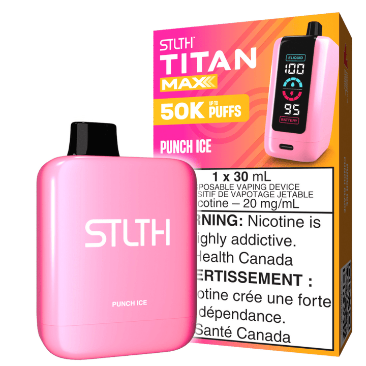 STLTH Titan Max 50k Disposable Vape-Punch Ice 50000 Puffs Airdrie Vape SuperStore and Bong Shop Alberta Canada