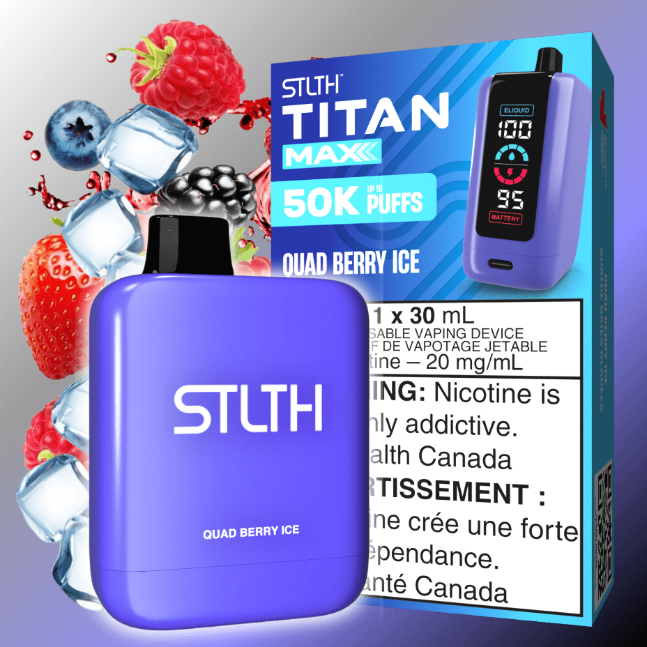 STLTH Titan Max 50k Disposable Vape-Quad Berry Ice 50000 Puffs Airdrie Vape SuperStore and Bong Shop Alberta Canada