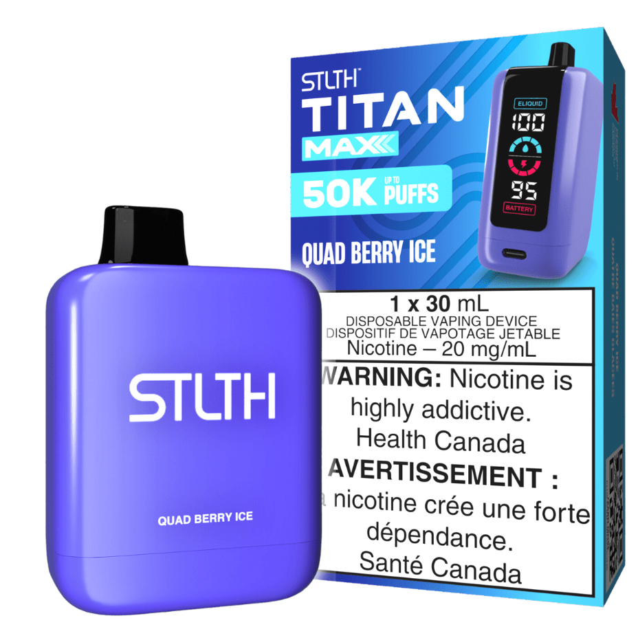 STLTH Titan Max 50k Disposable Vape-Quad Berry Ice 50000 Puffs Airdrie Vape SuperStore and Bong Shop Alberta Canada