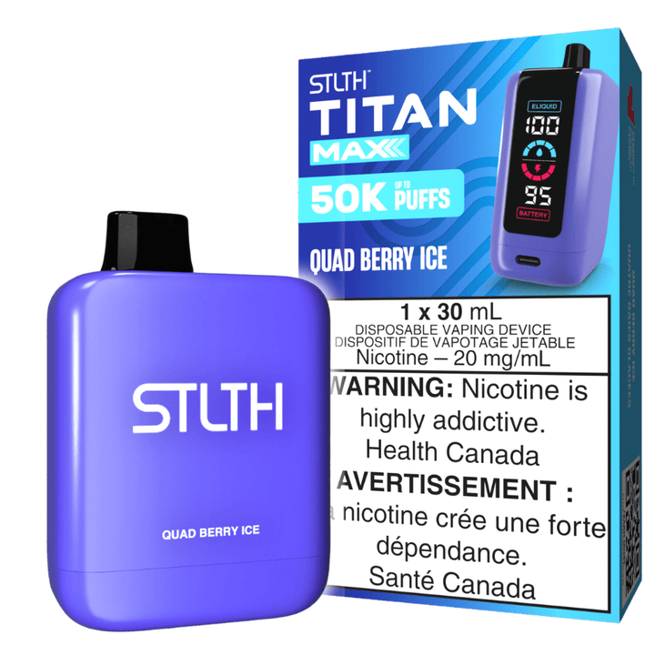 STLTH Titan Max 50k Disposable Vape-Quad Berry Ice 50000 Puffs Airdrie Vape SuperStore and Bong Shop Alberta Canada