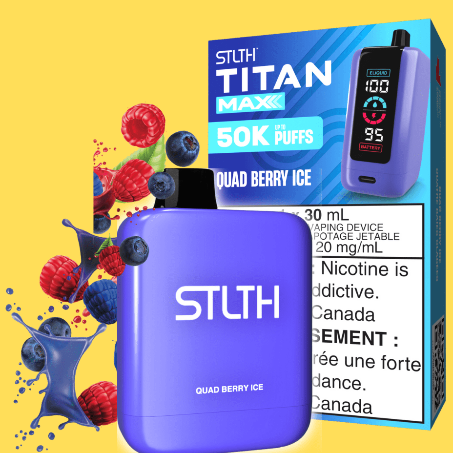 STLTH Titan Max 50k Disposable Vape-Quad Berry Ice 50000 Puffs Airdrie Vape SuperStore and Bong Shop Alberta Canada