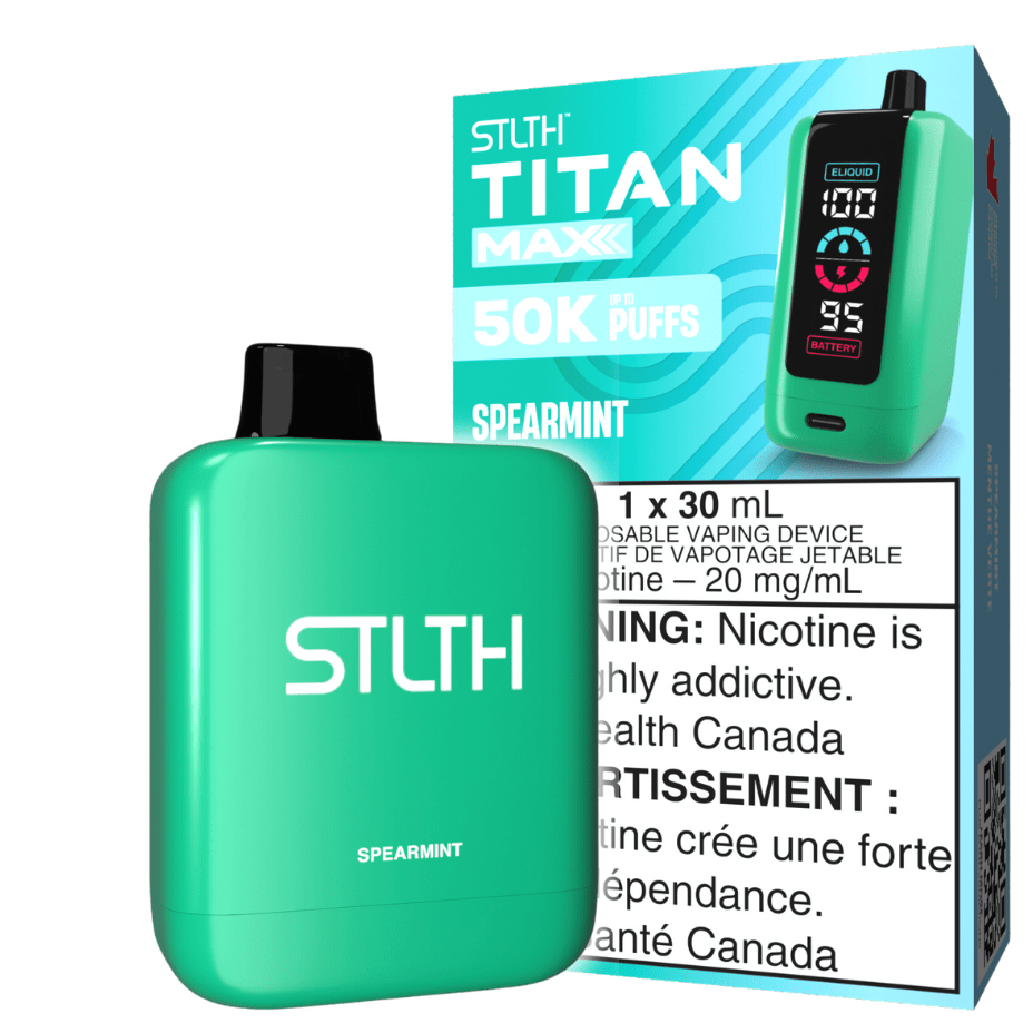 STLTH Titan Max 50k Disposable Vape-Spearmint 50000 Puffs Airdrie Vape SuperStore and Bong Shop Alberta Canada