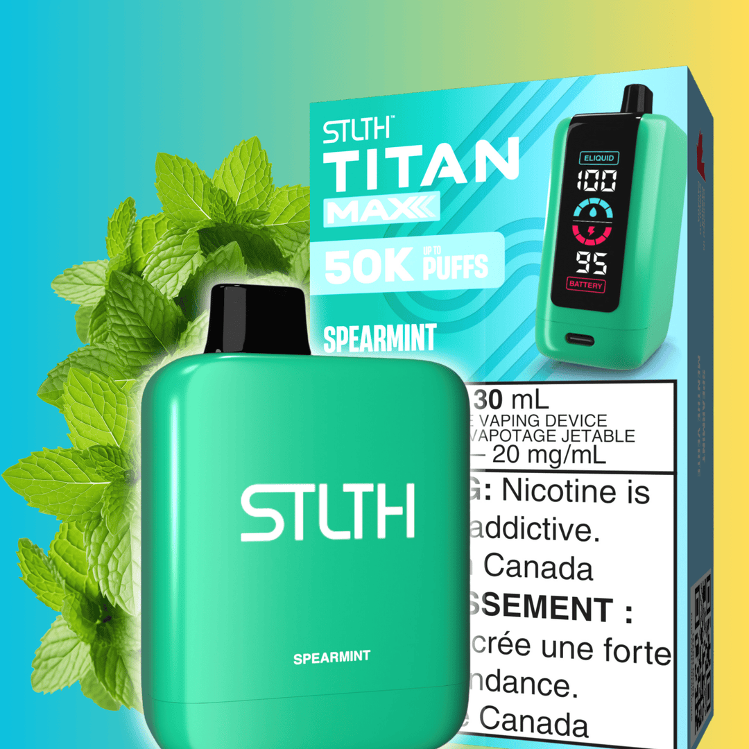 STLTH Titan Max 50k Disposable Vape-Spearmint 50000 Puffs Airdrie Vape SuperStore and Bong Shop Alberta Canada