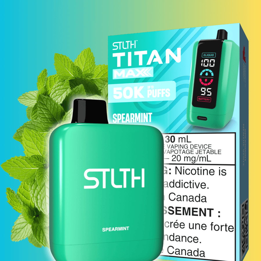 STLTH Titan Max 50k Disposable Vape-Spearmint 50000 Puffs Airdrie Vape SuperStore and Bong Shop Alberta Canada