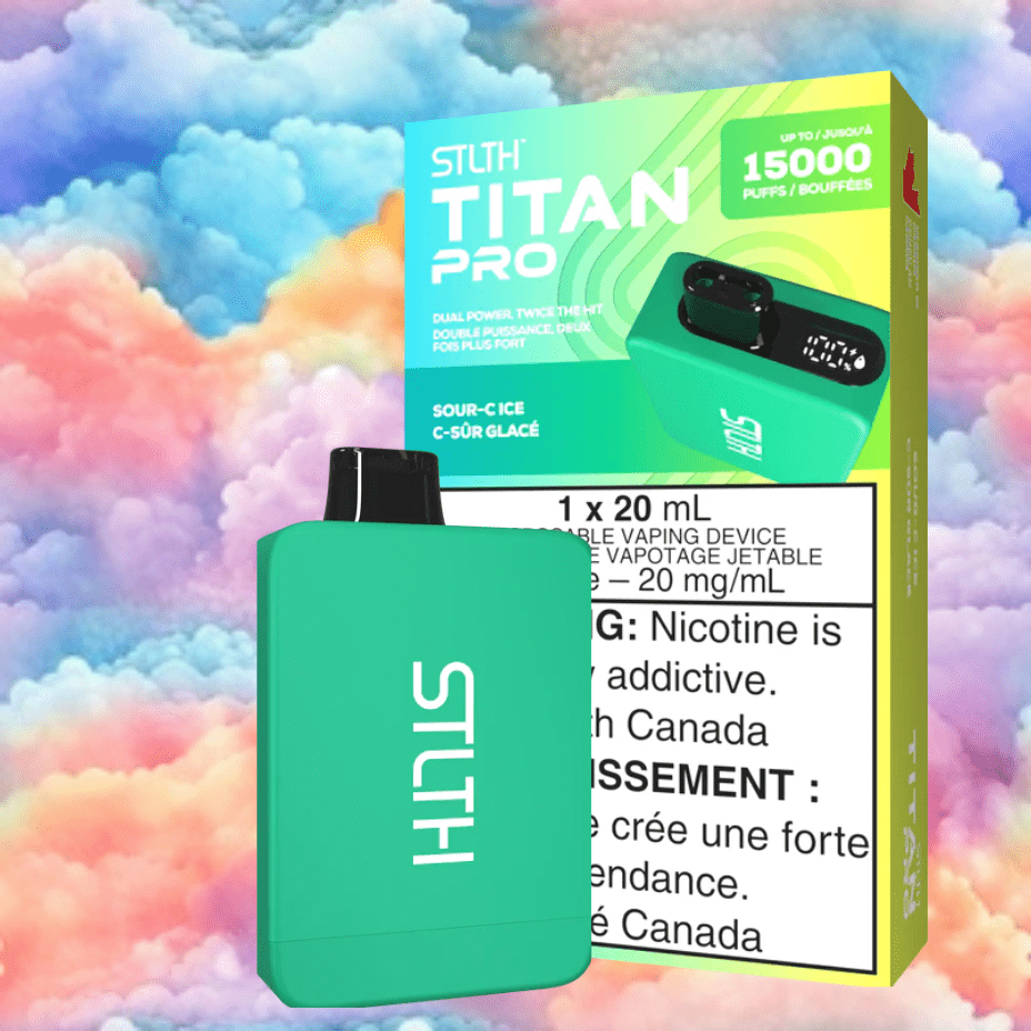 STLTH Titan Pro Disposable Vape-Sour-C Ice 15000 Puffs / 20mg Airdrie Vape SuperStore and Bong Shop Alberta Canada