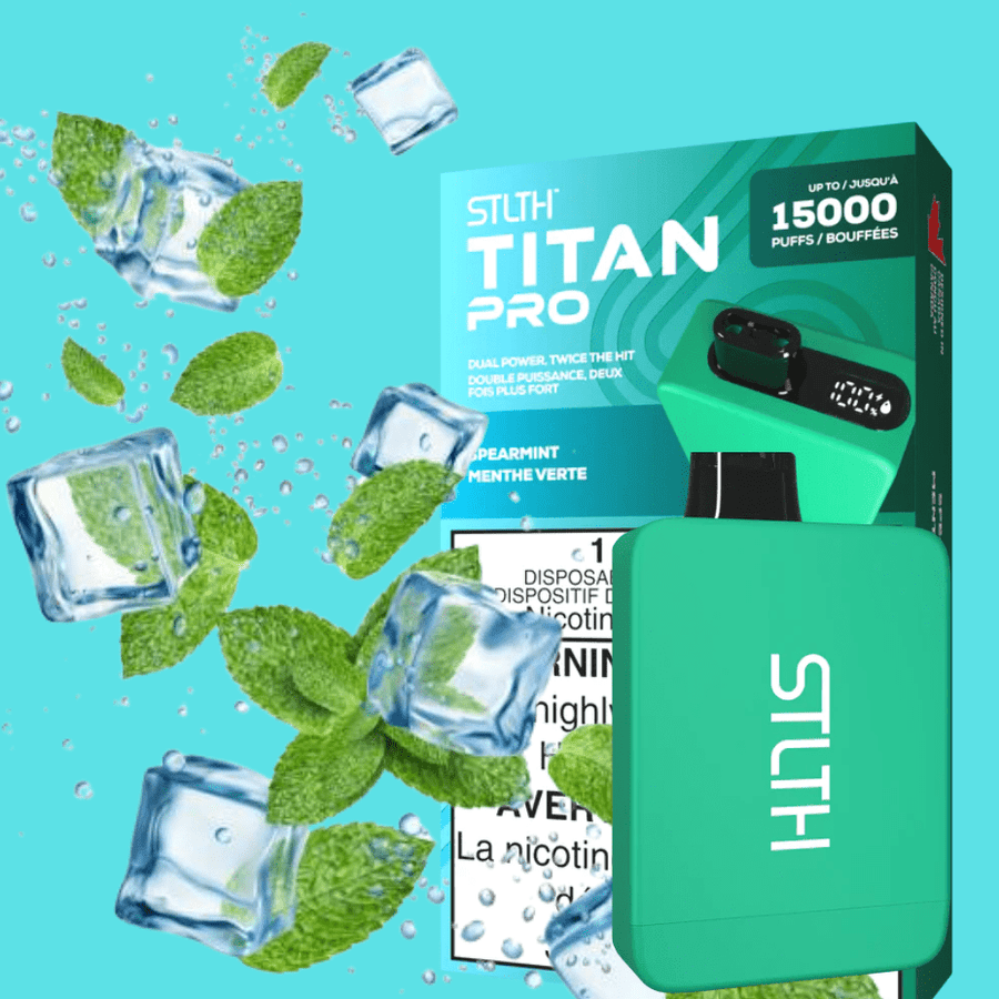 STLTH Titan Pro Disposable Vape-Spearmint 15000 Puffs / 20mg Airdrie Vape SuperStore and Bong Shop Alberta Canada