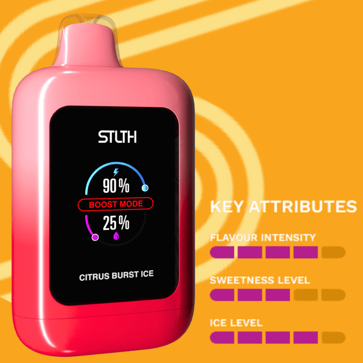 STLTH Vision 20K Disposable Vape - Citrus Burst Ice 20000 Puffs / 20mg Airdrie Vape SuperStore and Bong Shop Alberta Canada