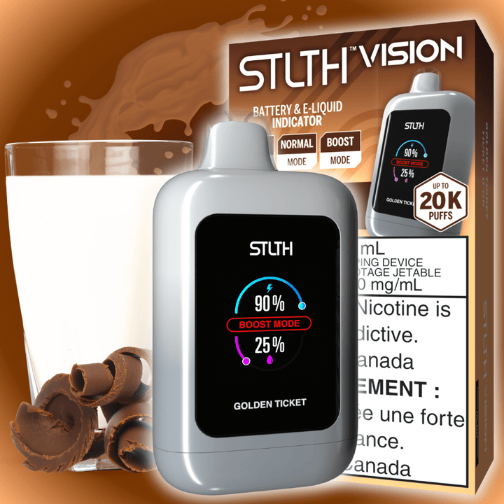 STLTH Vision 20K Disposable Vape - Golden Ticket 20000 Puffs / 20mg Airdrie Vape SuperStore and Bong Shop Alberta Canada