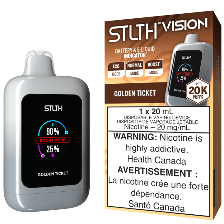 STLTH Vision 20K Disposable Vape - Golden Ticket 20000 Puffs / 20mg Airdrie Vape SuperStore and Bong Shop Alberta Canada