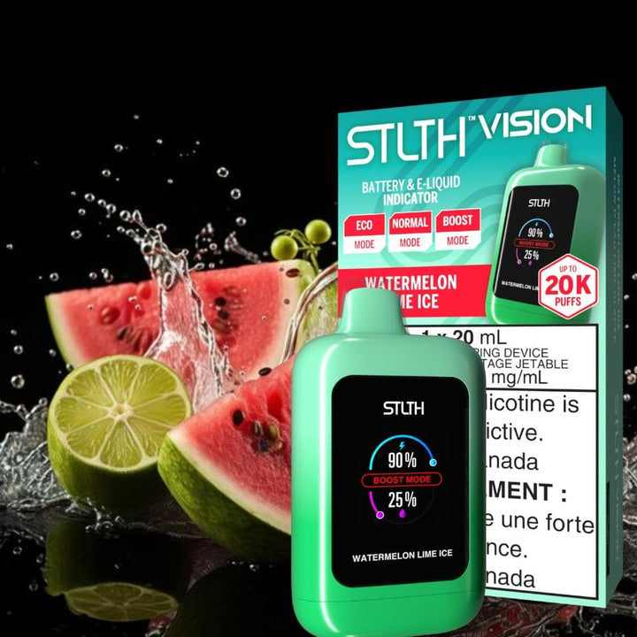 STLTH VISION Disposable Vape - Watermelon Lime Ice Airdrie Vape SuperStore and Bong Shop Alberta Canada