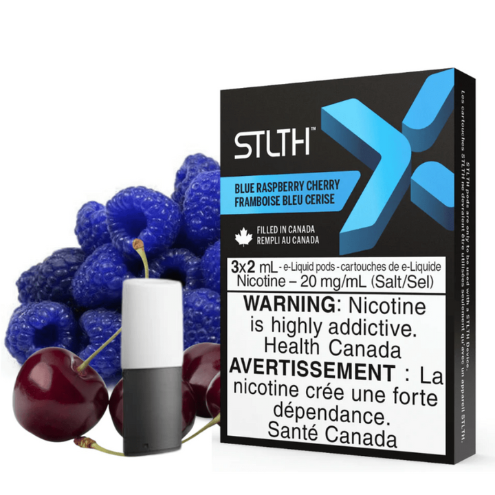 STLTH X Pod Pack-Blue Raspberry Cherry Airdrie Vape SuperStore and Bong Shop Alberta Canada