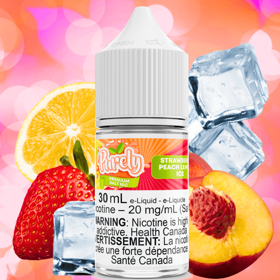 Strawberry Peach Lemon Ice Salt Nic by Purely E-Liquid Airdrie Vape SuperStore and Bong Shop Alberta Canada