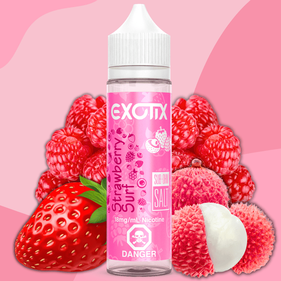 Strawberry Surf By Exotix E-Liquid Airdrie Vape SuperStore and Bong Shop Alberta Canada