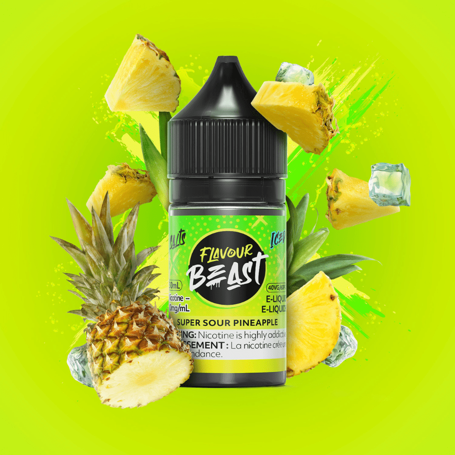 Super Sour Pineapple Salts by Flavour Beast E-Liquid 30ml / 20mg Airdrie Vape SuperStore and Bong Shop Alberta Canada