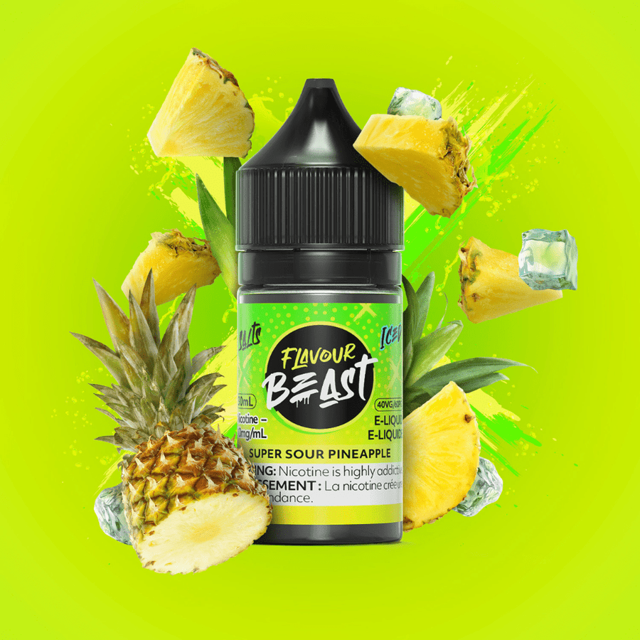 Super Sour Pineapple Salts by Flavour Beast E-Liquid 30ml / 20mg Airdrie Vape SuperStore and Bong Shop Alberta Canada