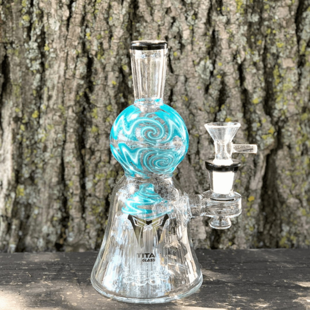 Titan Glass Nebula Percolator Dab Rig 7" 7" / Blue Airdrie Vape SuperStore and Bong Shop Alberta Canada