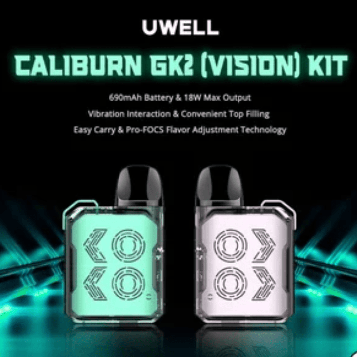 Uwell Caliburn GK2 Vision Limpid Series Pod Kit Airdrie Vape SuperStore and Bong Shop Alberta Canada