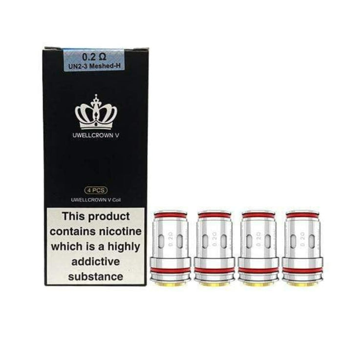 Uwell Crown V Replacement Coils - 4pck 0.2ohm SC Airdrie Vape SuperStore and Bong Shop Alberta Canada