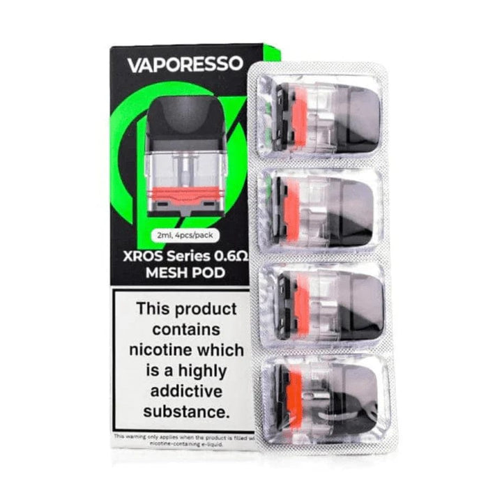 Vaporesso XROS Replacement Pods-4pkg 0.6ohm Airdrie Vape SuperStore and Bong Shop Alberta Canada