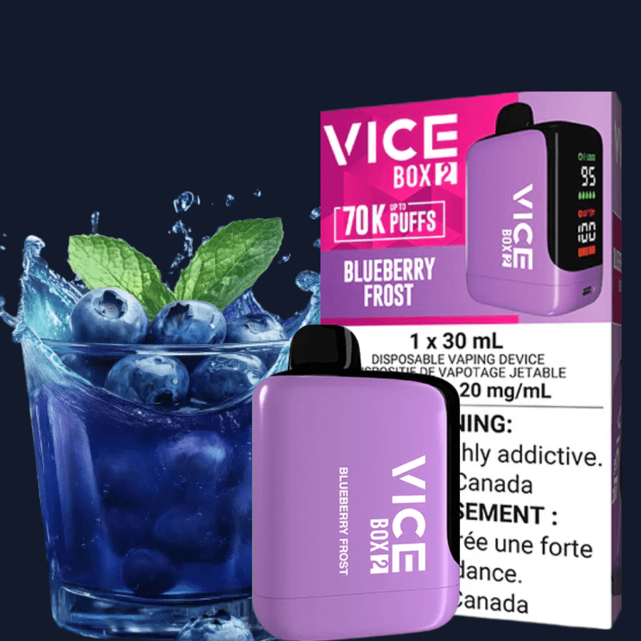 Vice Box 2 Disposable Vape-Blueberry Frost Airdrie Vape SuperStore and Bong Shop Alberta Canada