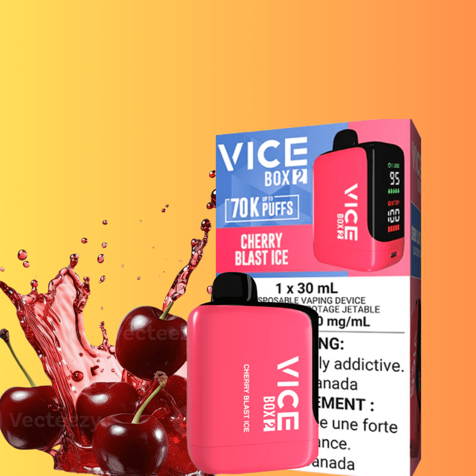 Vice Box 2 Disposable Vape-Cherry Blast Ice Airdrie Vape SuperStore and Bong Shop Alberta Canada