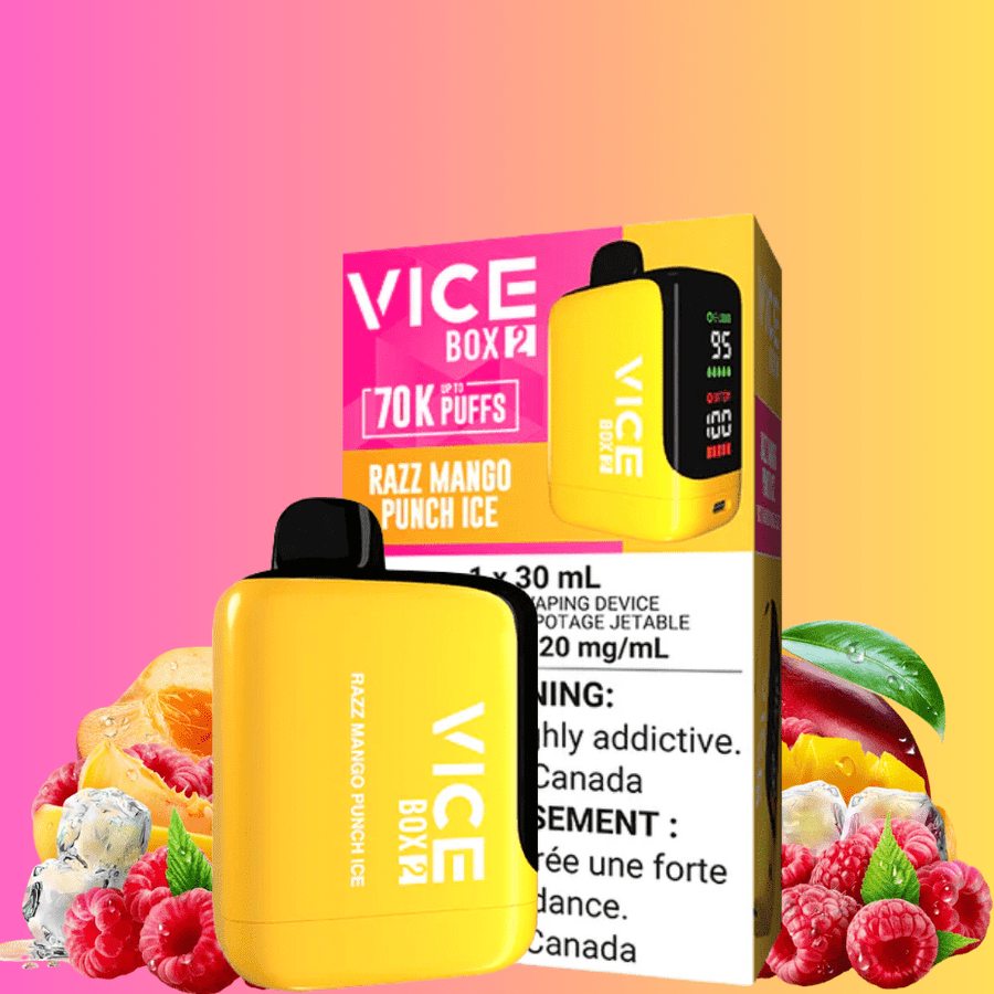 Vice Box 2 Disposable Vape-Razz Mango Punch Ice Airdrie Vape SuperStore and Bong Shop Alberta Canada