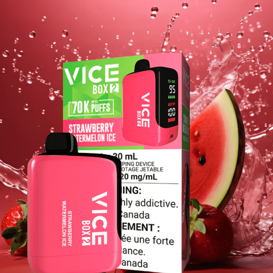 Vice Box 2 Disposable Vape-Strawberry Watermelon Ice Airdrie Vape SuperStore and Bong Shop Alberta Canada