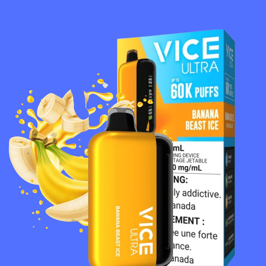 Vice Ultra 60K Disposable Vape - Banana Beast Ice Airdrie Vape SuperStore and Bong Shop Alberta Canada