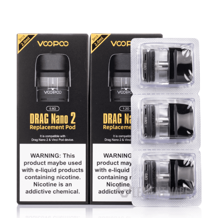 Voopoo Vinci/Drag Nano 2 Replacement Pods 1.2 Ohm Airdrie Vape SuperStore and Bong Shop Alberta Canada