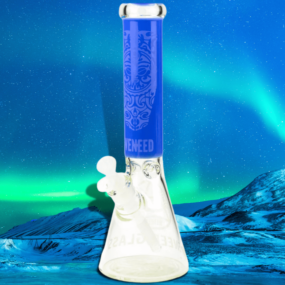 WENEED 7mm Sun God Beaker 14" Jade Blue Airdrie Vape SuperStore and Bong Shop Alberta Canada