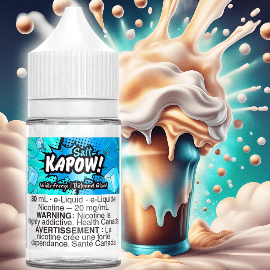 White Freeze Salt by Kapow E-liquid Airdrie Vape SuperStore and Bong Shop Alberta Canada