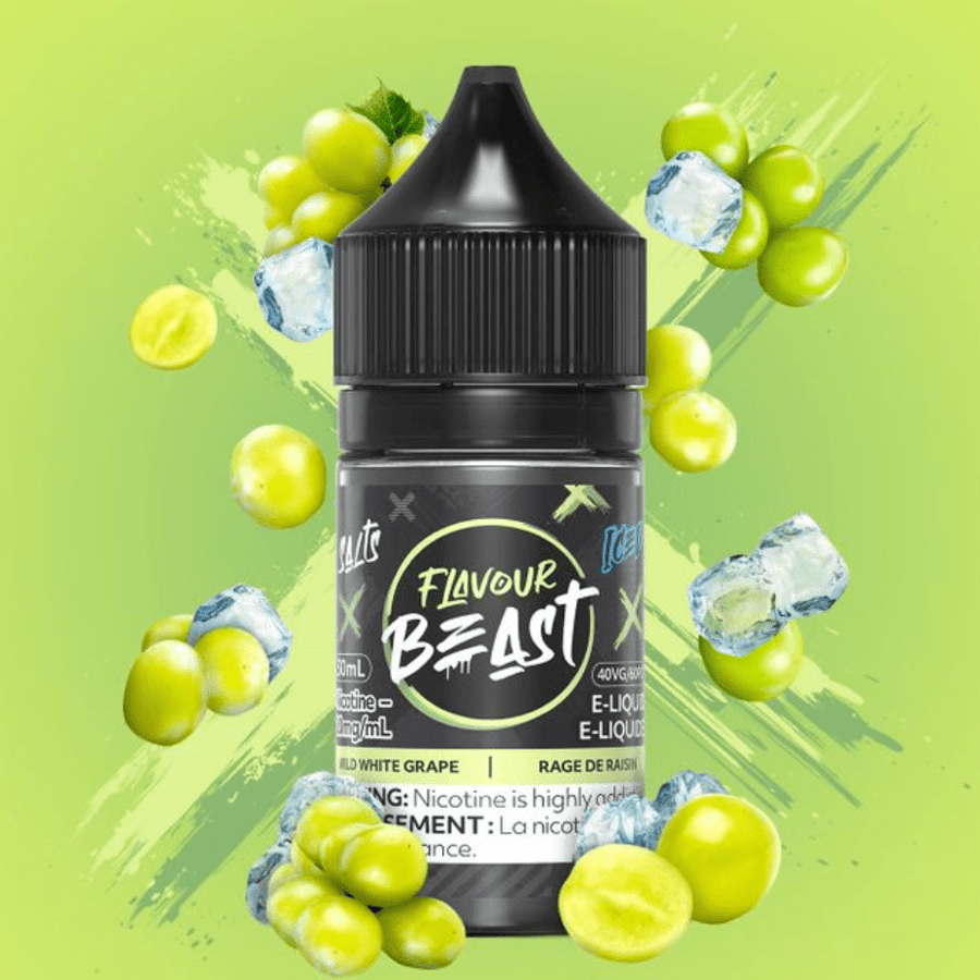 Wild White Grape Iced Salts by Flavour Beast E-Liquid 30ml / 20mg Airdrie Vape SuperStore and Bong Shop Alberta Canada