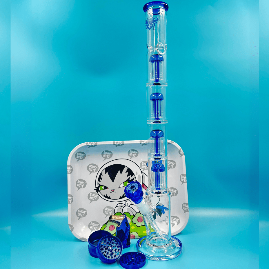 Xtreme 7mm Quad-percolator Straight Tube-26" 26" / Blue Airdrie Vape SuperStore and Bong Shop Alberta Canada