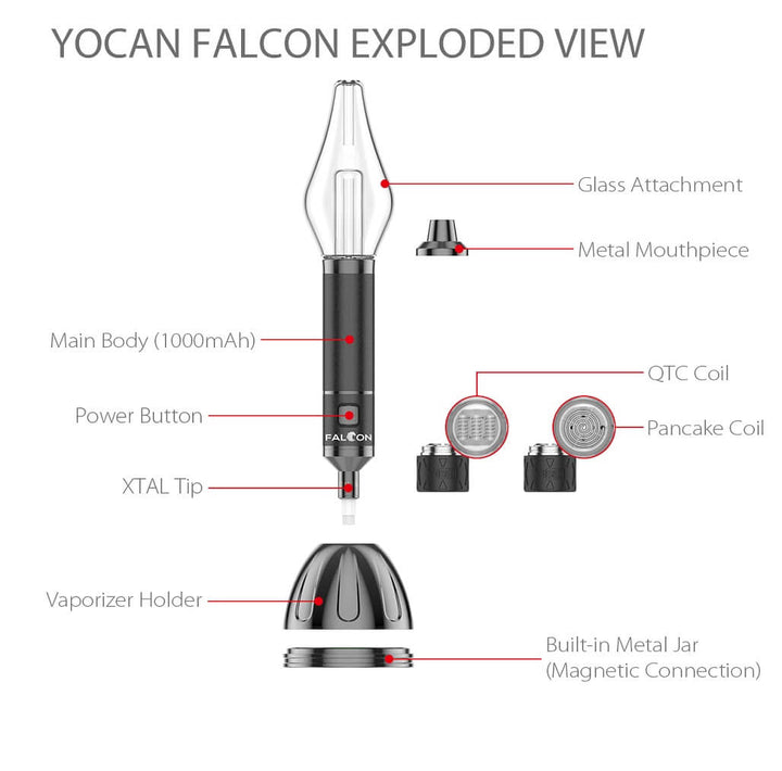Yocan Falcon Vaporizer Kit Black Airdrie Vape SuperStore and Bong Shop Alberta Canada